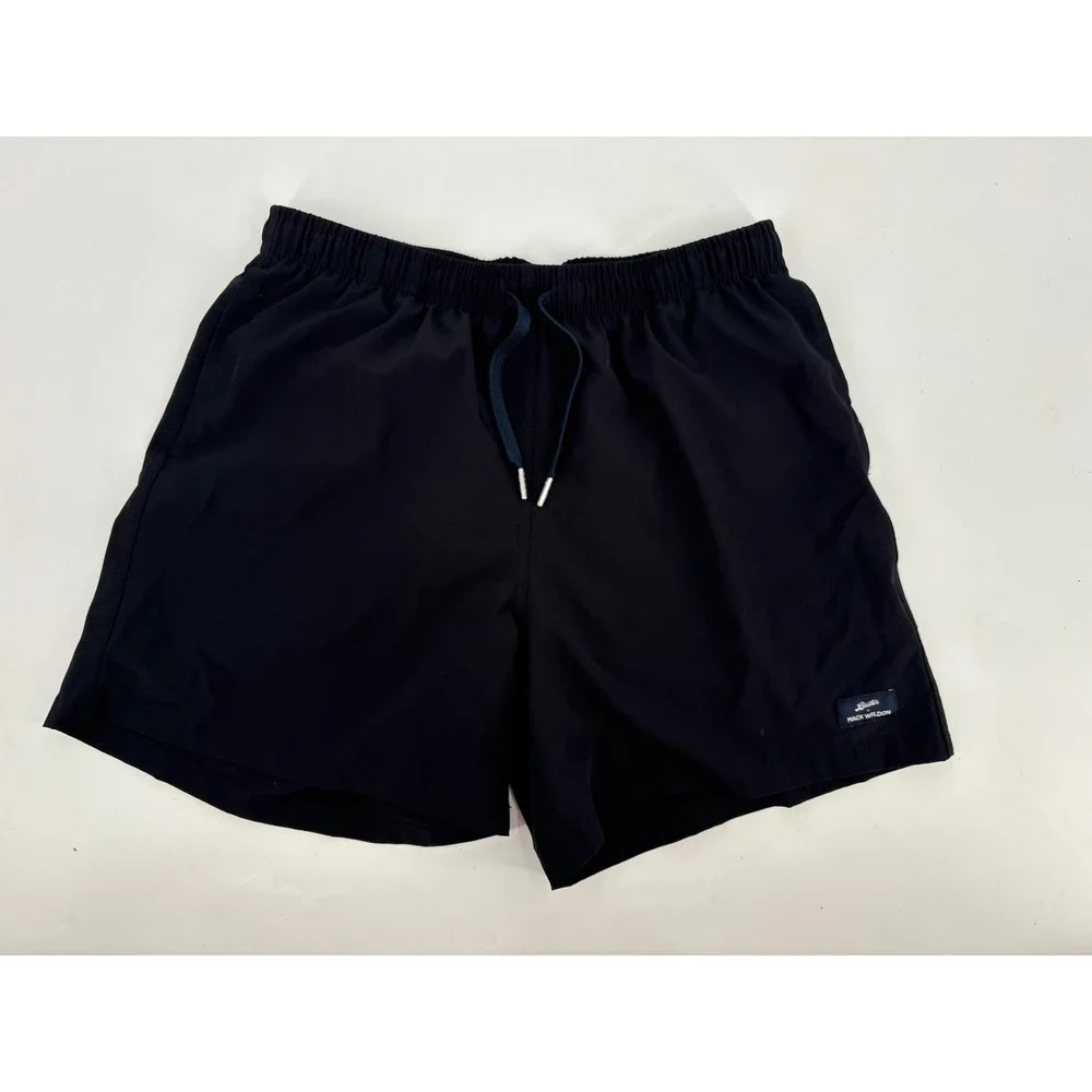 Bather x Mack Weldon Mens Swim Trunks Black Board Shorts Size L Made in Canada